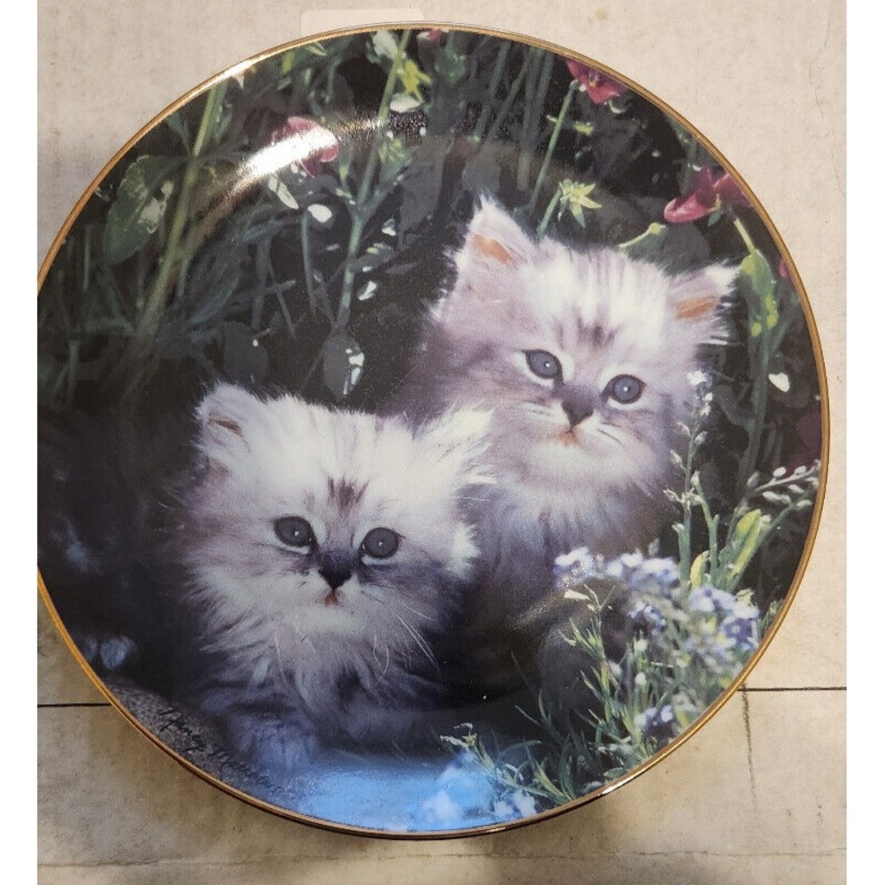 Franklin Mint Heirloom "Purrfect Pair" ‎ Plate No HA3134